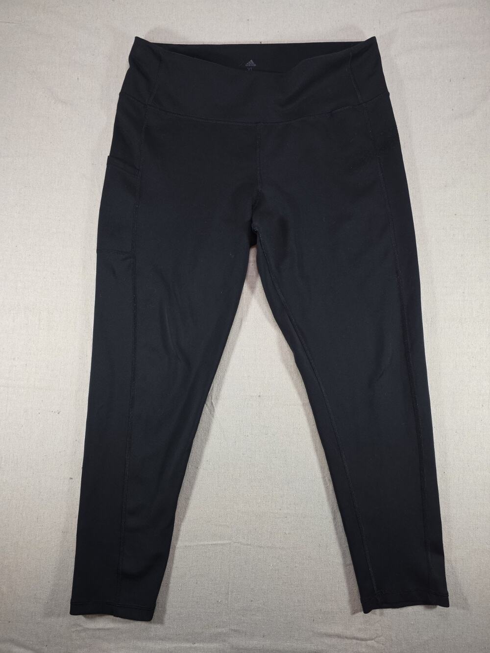 Adidas Climalite Black High Rise Pocket Leggings Women's XL Athletic Yoga Pants